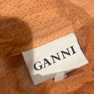 Orange Silk Long Sleeve Mesh Long Dress